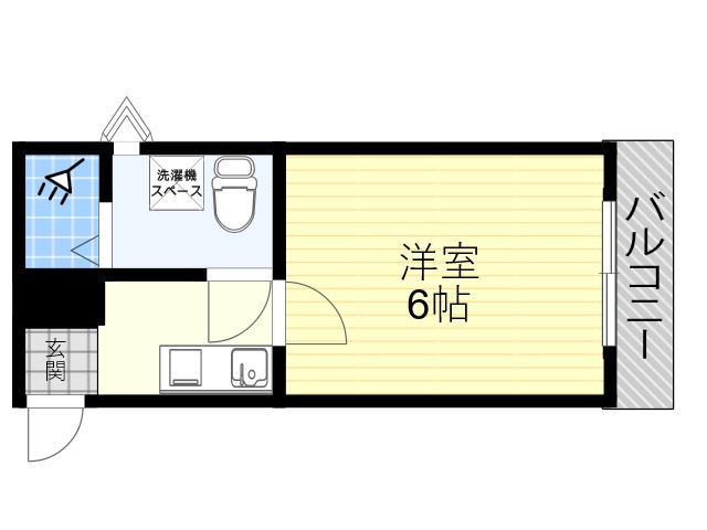 リエゾン塚口(1K/3階)の間取り写真