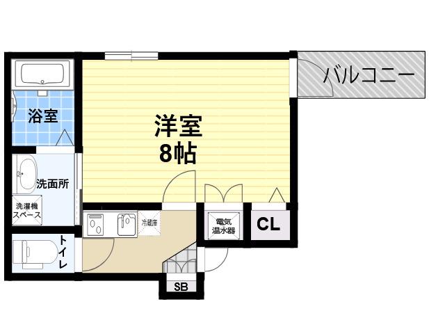 バズ大物(1K/2階)の間取り写真