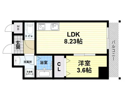 MAISON PREMIER6(1LDK/10階)の間取り写真