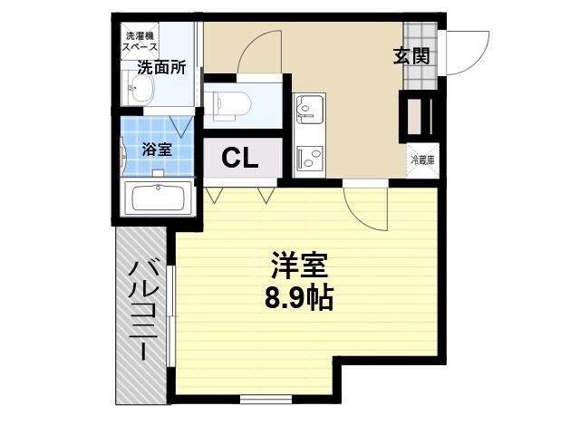 フジパレス長洲中通2番館(1K/1階)の間取り写真