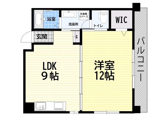 アムールみその(1LDK/5階)の間取り写真