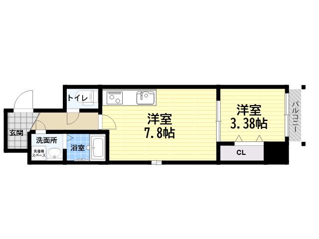 MAISON PREMIER 7(1LDK/4階)の間取り写真