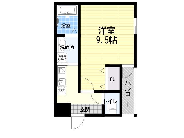 フジパレス武庫川駅北(1K/1階)の間取り写真