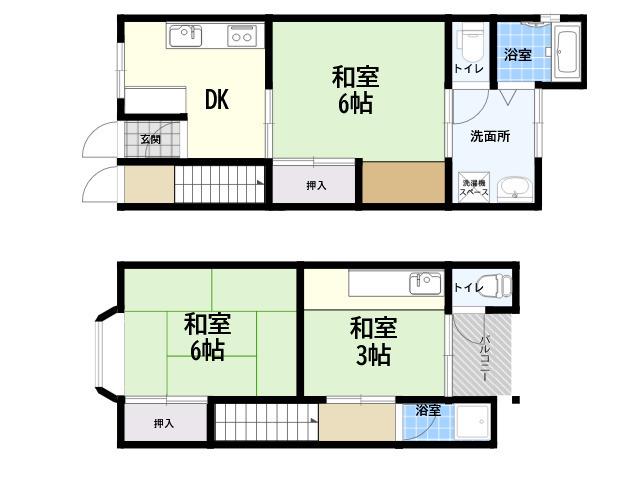 南塚口2世帯住宅(3LDK)の間取り写真