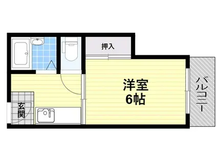 平田ハイツ(1K/1階)の間取り写真