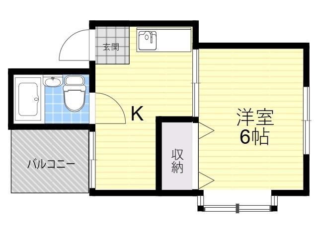 エムハイツ舟田(1DK/4階)の間取り写真