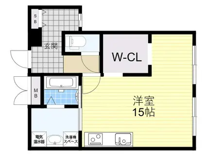 コアパレス寝屋川(ワンルーム/1階)の間取り写真