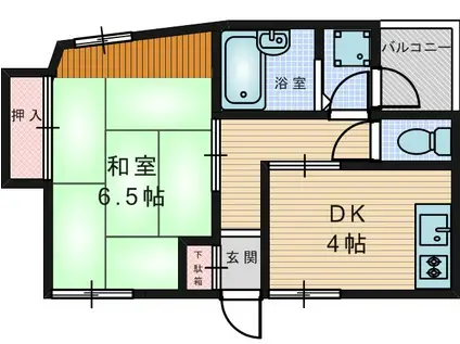 福井ハイツ(1K/1階)の間取り写真