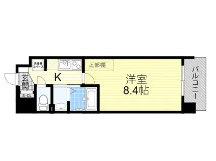 LUXE門真Ⅱ(1K/14階)の間取り写真