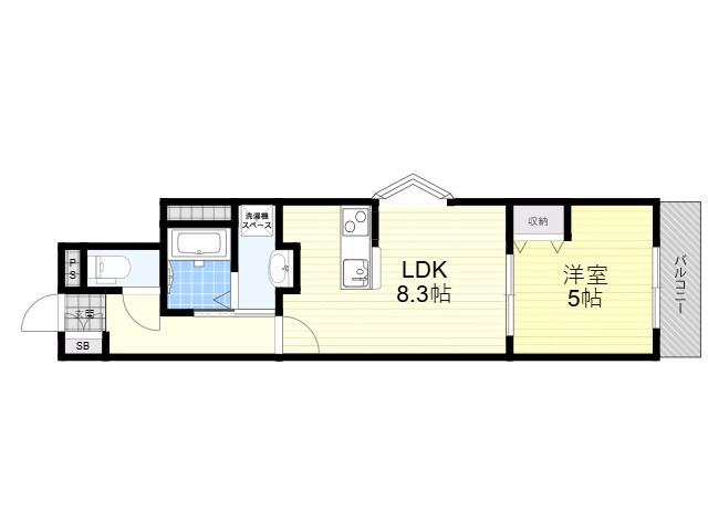 RESIDENCE HARU Ⅰ(1LDK/3階)の間取り写真