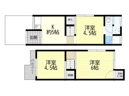 高柳7丁目テラス(3K)の間取り写真