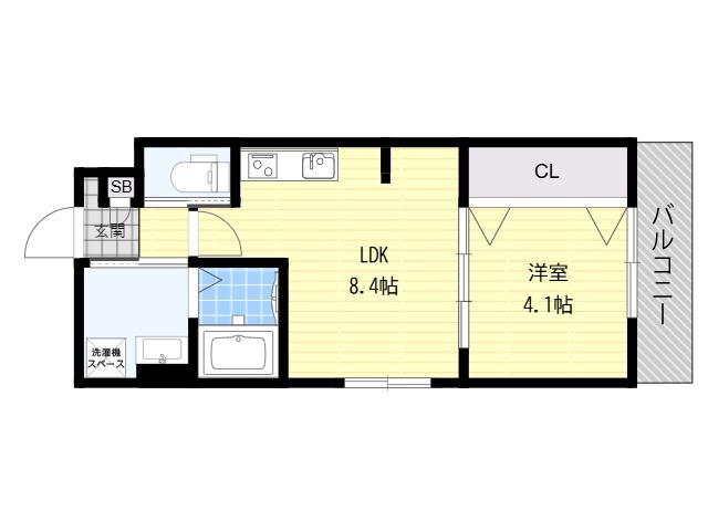 GRACIAS MAISON大和田(1LDK/1階)の間取り写真