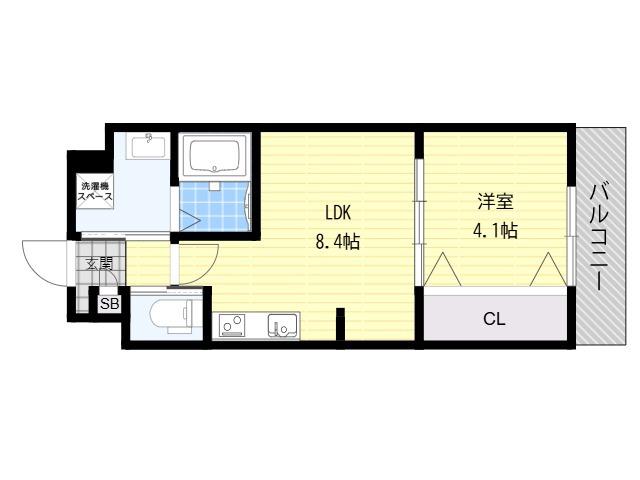 GRACIAS MAISON大和田(1LDK/1階)の間取り写真