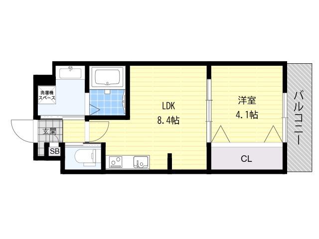 GRACIAS MAISON大和田(1LDK/2階)の間取り写真