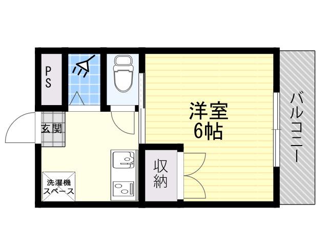 ナンノ第12号館(1K/3階)の間取り写真