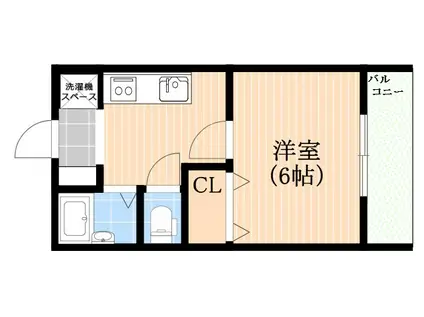 ベーラ・ドーモ・アキラ(1K/1階)の間取り写真