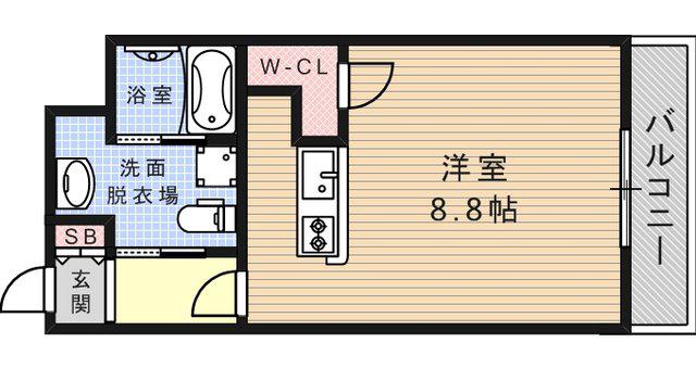 ARKTAMATANI(1K/3階)の間取り写真