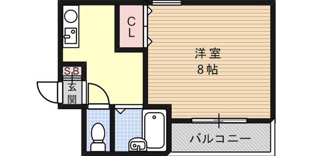 リーベン美幸(1K/4階)の間取り写真