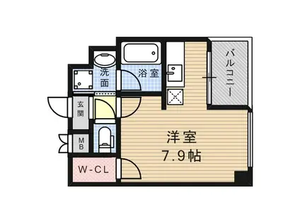 カノン甲南山手(ワンルーム/4階)の間取り写真