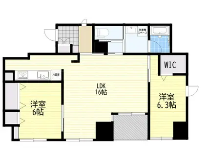 カノン甲南山手(2LDK/7階)の間取り写真