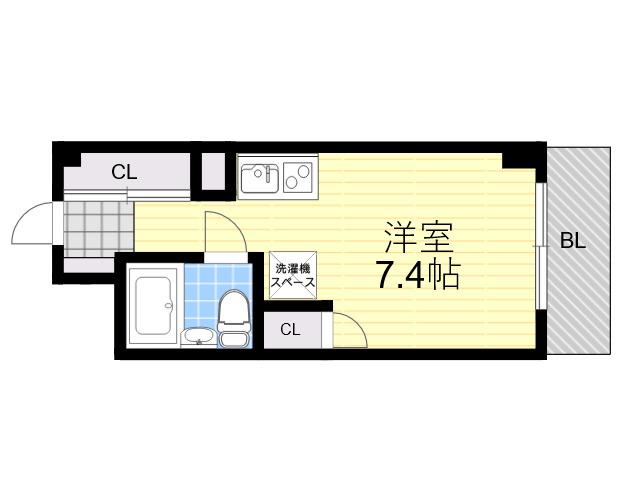 藤和シティコープ本山(ワンルーム/2階)の間取り写真