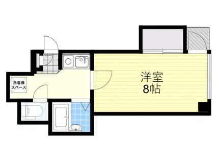 ワイズコート(1K/4階)の間取り写真