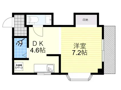 マウンテンビュー灘(1DK/3階)の間取り写真