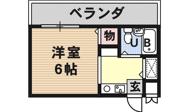 ダンディライオン灘(1K/7階)の間取り写真
