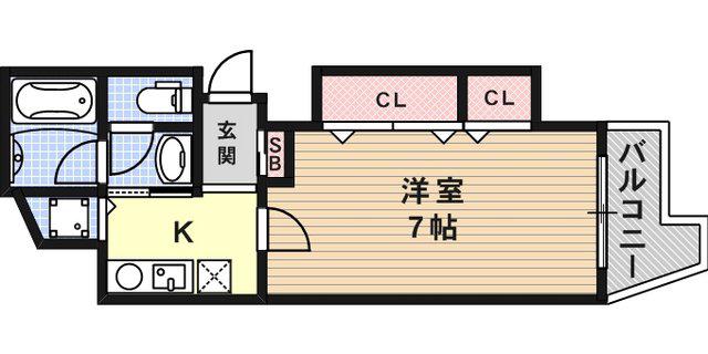 プライムライフ御影(1K/3階)の間取り写真