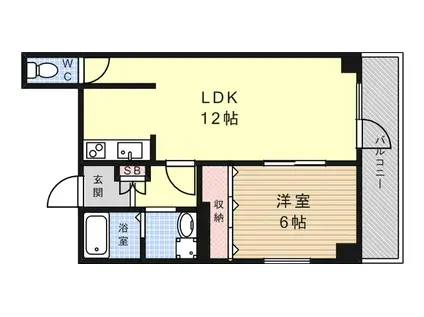 RIHO深江(1LDK/7階)の間取り写真