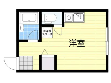 高羽ハイム(ワンルーム/1階)の間取り写真