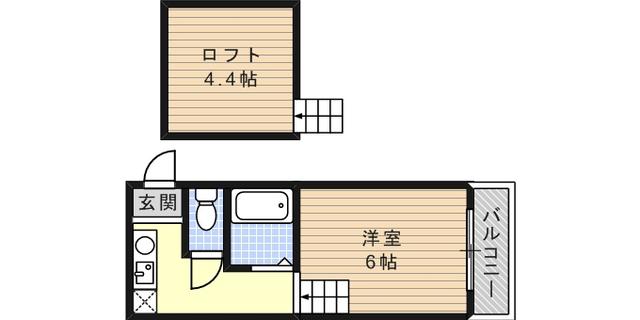 エクセレント六甲(1K/4階)の間取り写真