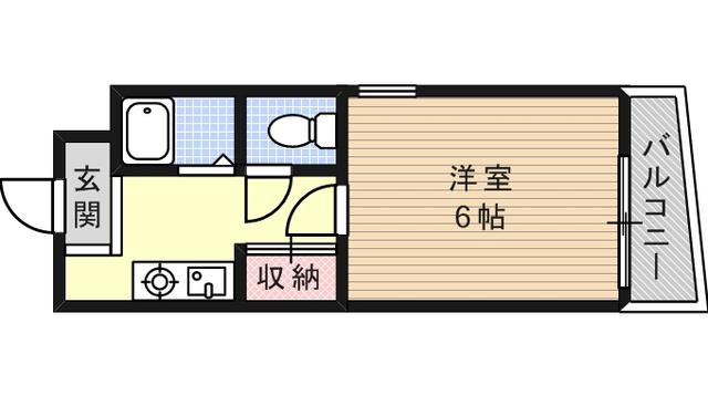 レジデンス米倉(1K/1階)の間取り写真