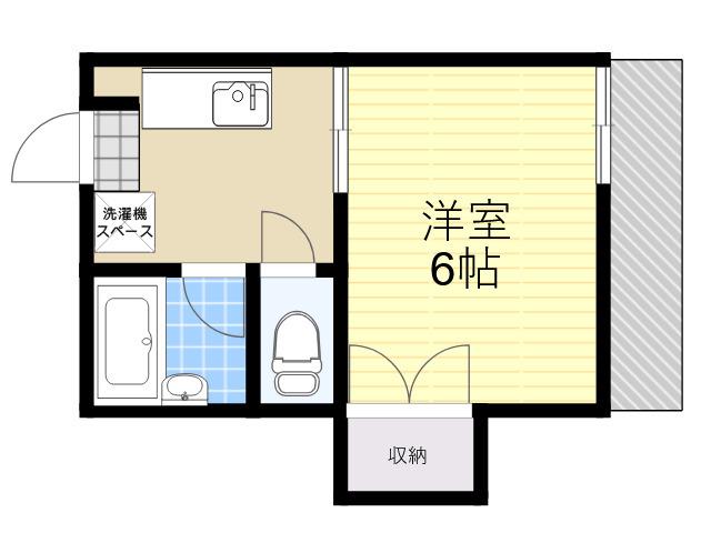 ATホーム(1K/1階)の間取り写真