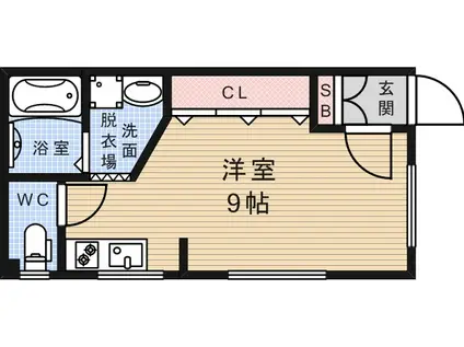 サラコート六甲(ワンルーム/1階)の間取り写真