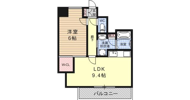 シークリサンス神戸(1LDK/6階)の間取り写真
