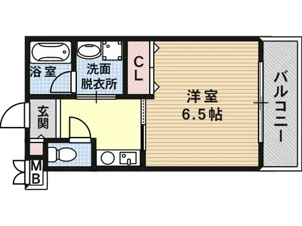 マイコート六甲Ⅰ(1K/2階)の間取り写真