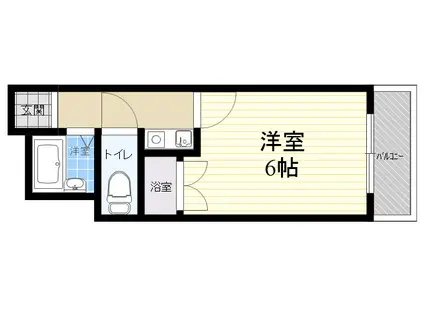 ビバント青木(1K/4階)の間取り写真