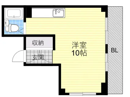 アバントコート本山(ワンルーム/4階)の間取り写真