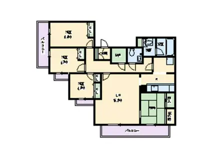 シュネルパーク・レジデンス(4LDK/2階)の間取り写真