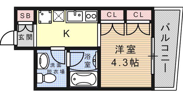 PH-4(ワンルーム/7階)の間取り写真