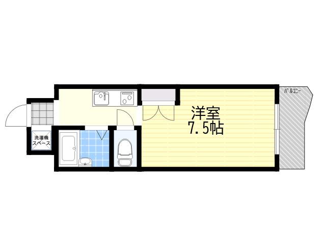 ビューライフ六甲(ワンルーム/5階)の間取り写真