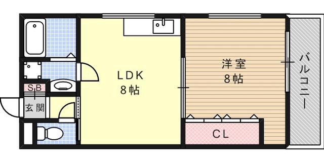 ハイツエムティー(1LDK/4階)の間取り写真