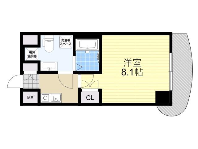FORYOU神戸・灘(1K/3階)の間取り写真
