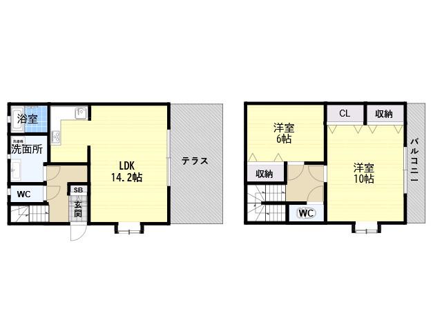 アーク御影(2LDK)の間取り写真