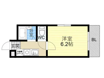 シャルムメゾン深江(1K/1階)の間取り写真