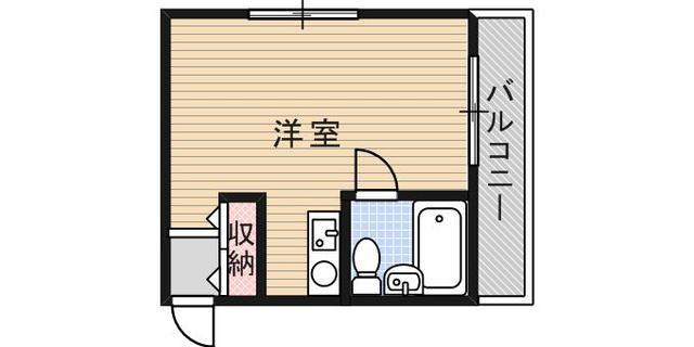 リトル六甲(ワンルーム/2階)の間取り写真