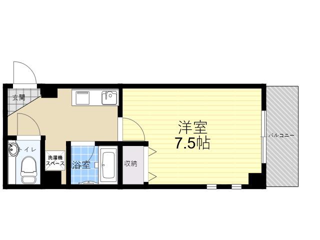 オズコート神戸本山(1K/4階)の間取り写真