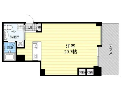 エスキュート御影(ワンルーム/1階)の間取り写真