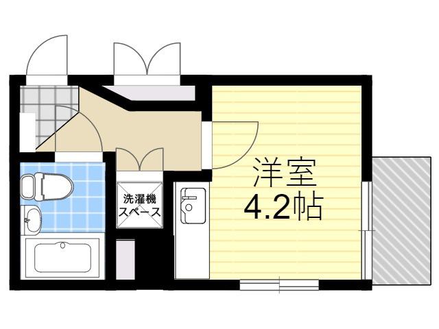 ライオンズマンション六甲道(ワンルーム/2階)の間取り写真